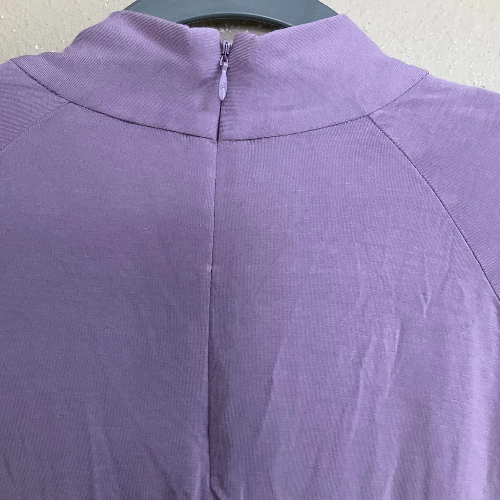 Lauren Ralph Lauren Lilac Long Sleeve Tie Neck Blouse Womens XL Classy Preppy - Picture 7 of 9